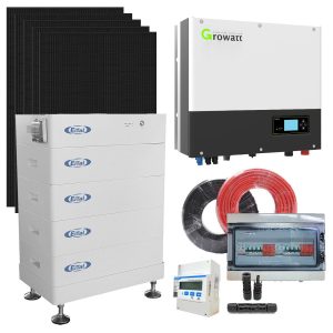 Growatt 10 kWp PV-Komplettanlage mit Solarmodulen und 12,8 kWh Speicher